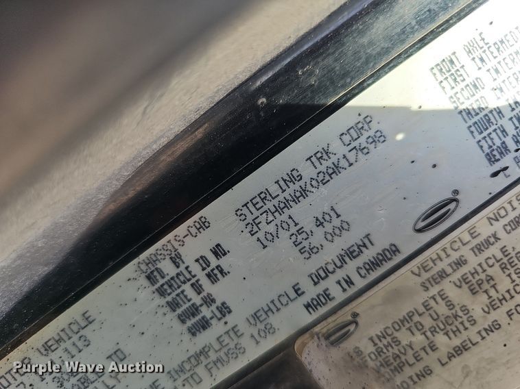 image for item DQ0250 2002 Sterling M8500 Acterra  refuse truck