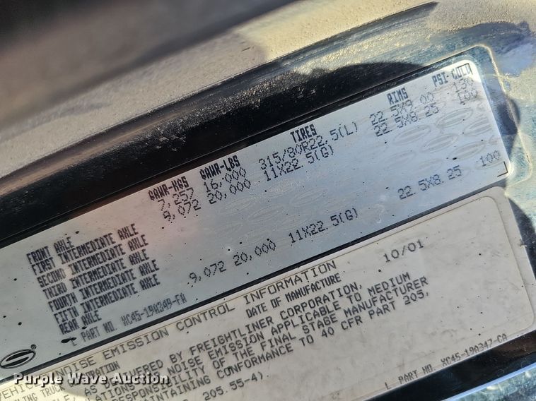 image for item DQ0250 2002 Sterling M8500 Acterra  refuse truck