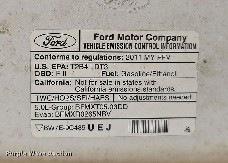 image for item DQ0266 2011 Ford F150  SuperCab pickup truck