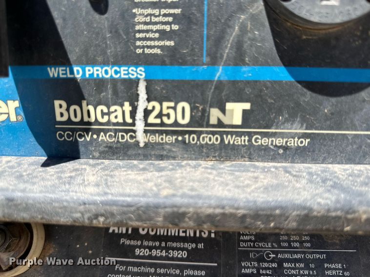 image for item DQ1390 Miller Bobcat 250NT welder/generator