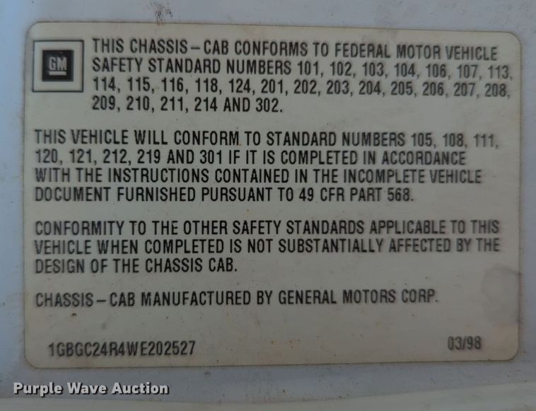 image for item DR6993 1998  Chevrolet C2500  utility bed pickup truck