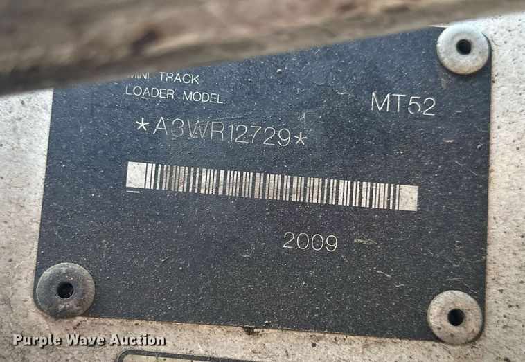 image for item DS2225 2009 Bobcat MT52 compact utility loader with Load Trail utility trailer