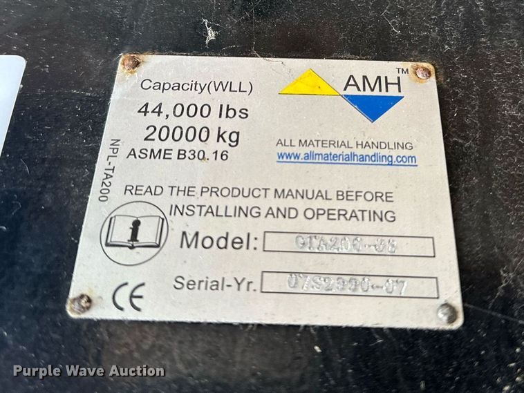 image for item DS2276 2007 AMH GTA200-38  beam trolley