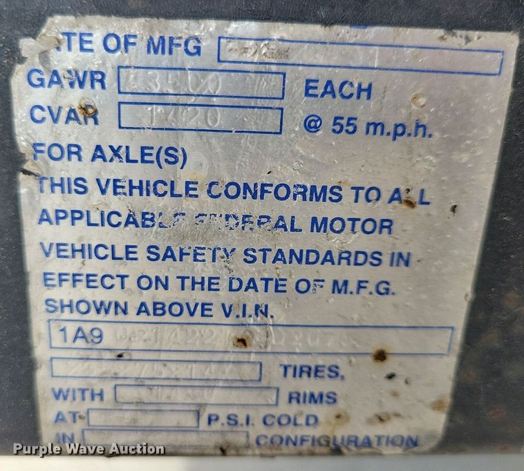 image for item IQ9893 2001 Alkota 5305E  pressure washer trailer