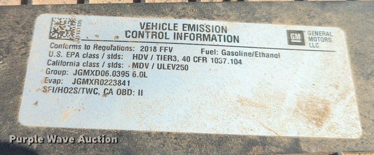 image for item KB9409 2018 Chevrolet Express G2500  van