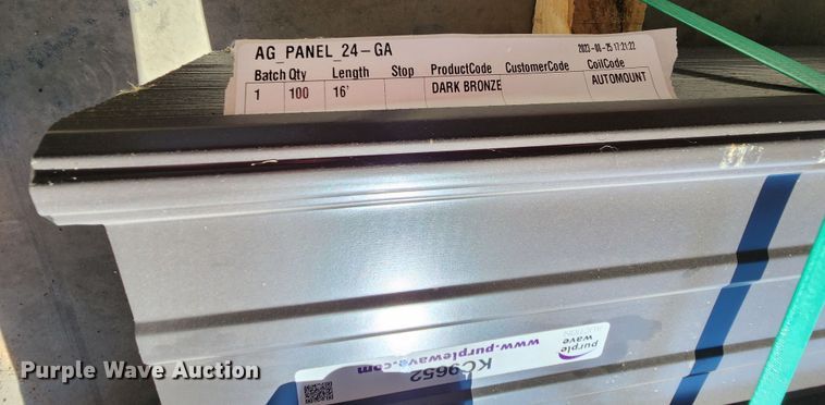 image for item KC9652 (100) sheets of Doerkson Metal Components metal siding/roofing