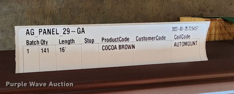 image for item KC9653 (141) sheets of Doerkson Metal Components metal siding/roofing