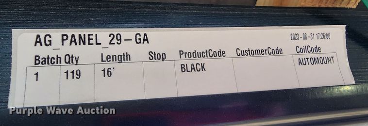 image for item KC9655 (119) sheets of Doerkson Metal Components metal siding/roofing