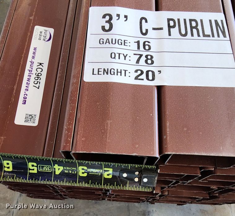 image for item KC9657 (78) Doerkson Metal Components C-Purlins