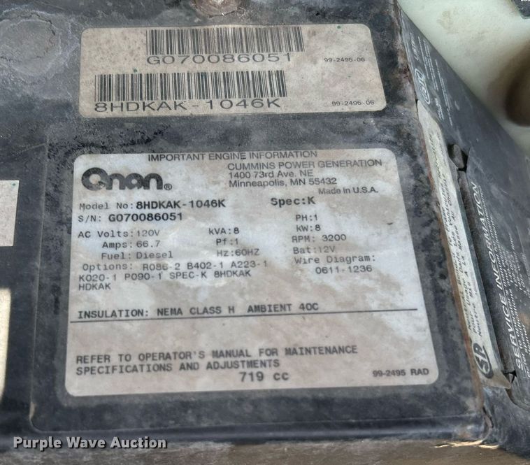 image for item KW9085 2008 Winnebago Journey  RV