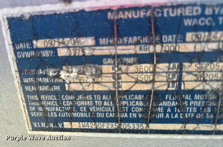 image for item KW9086 2005 Wells Cargo RF7142  enclosed cargo trailer