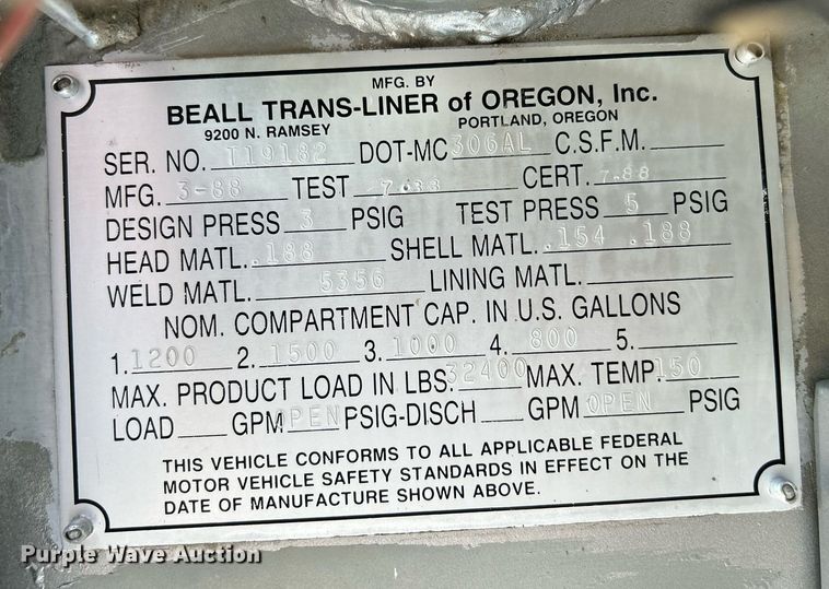 image for item KW9094 2006 Kenworth  fuel truck