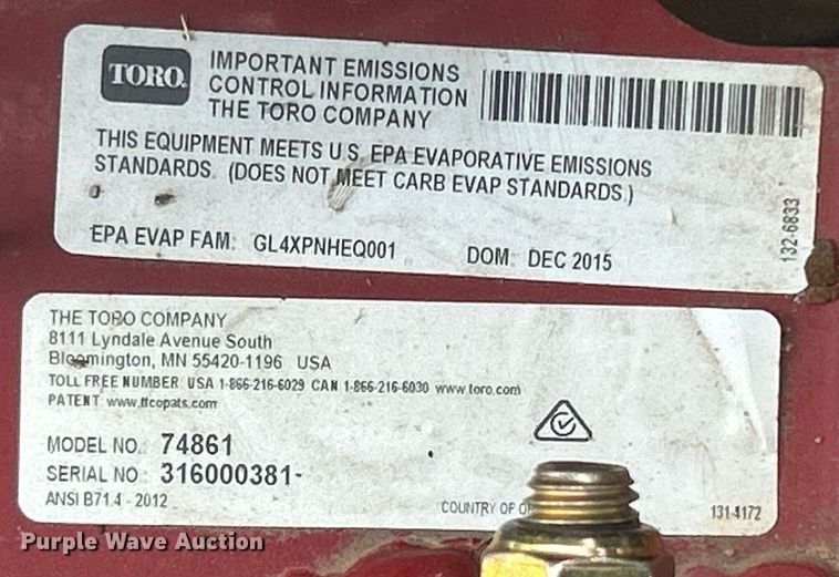 image for item LE9773 Toro ZX Series  ZTR lawn mower