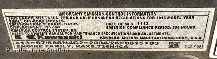 image for item LE9775 Husqvarna RZ4824F  ZTR lawn mower