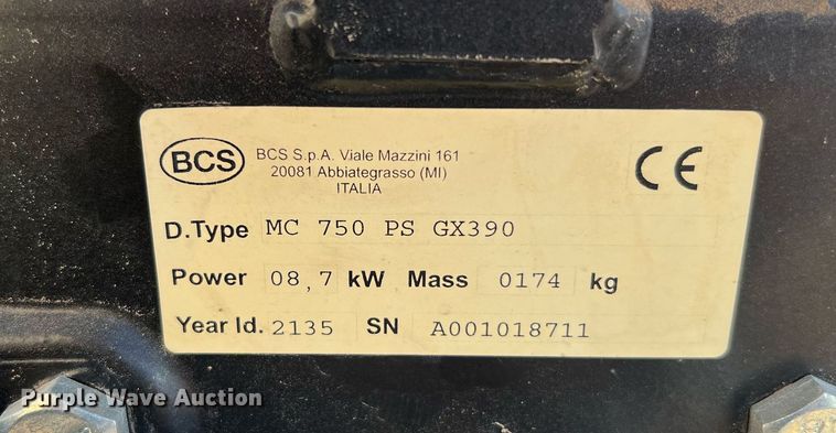 image for item LF9445 BCS 750  lawn tractor