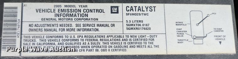 image for item LM9124 2005 GMC Sierra 1500  Ext. Cab pickup truck