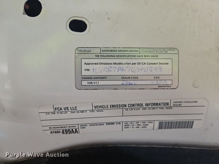 image for item LM9133 2016 Dodge Ram 1500 Limited  Crew Cab pickup truck