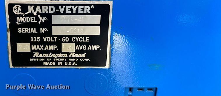 image for item LQ9020 Remington Sperry Rand Kard-Veyer 5970-21 rotating cabinet