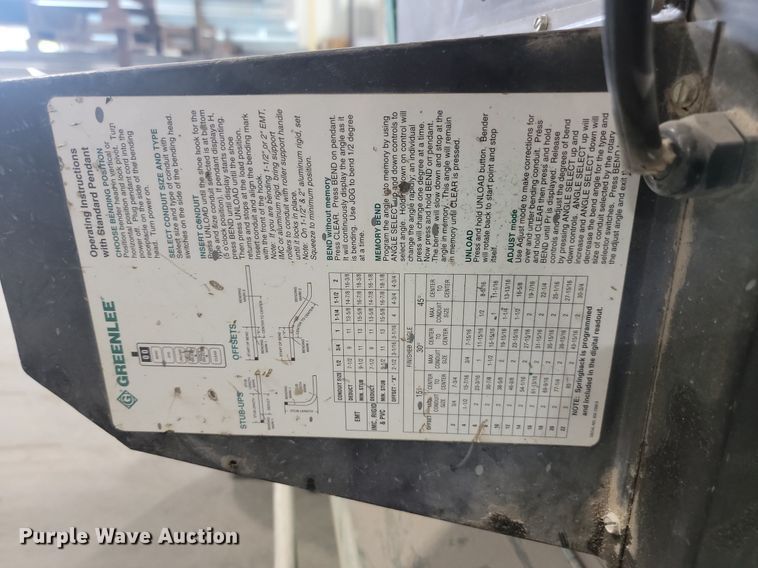 image for item LQ9226 Greenlee 855 Smart Bender  conduit bender