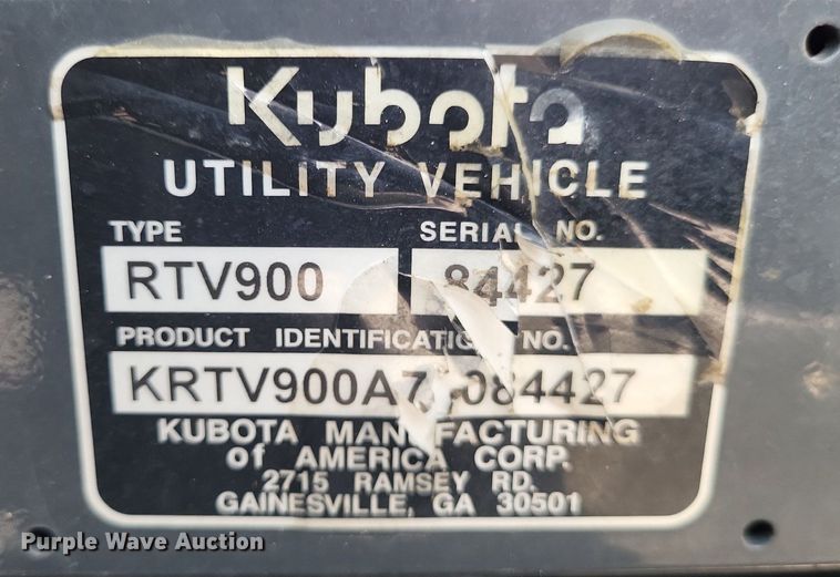 image for item LS9695 2007 Kubota RTV900  utility vehicle