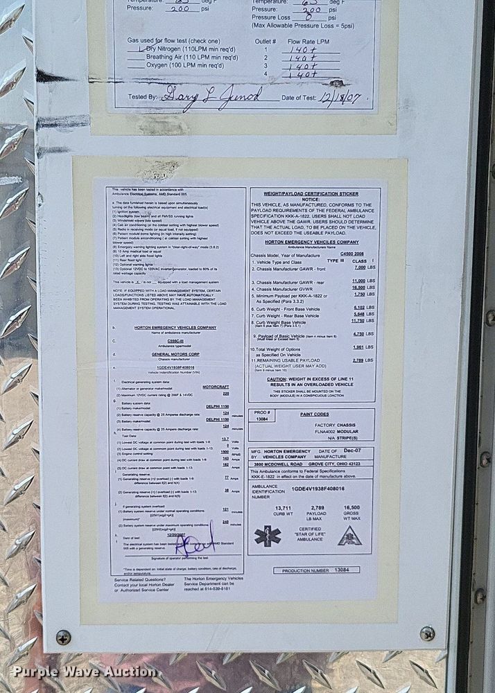 image for item LS9697 2008 GMC C4500  ambulance