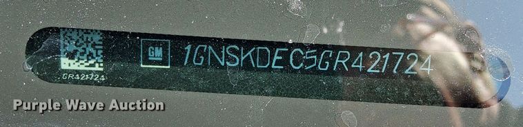 image for item LS9718 2016 Chevrolet Tahoe Police  SUV