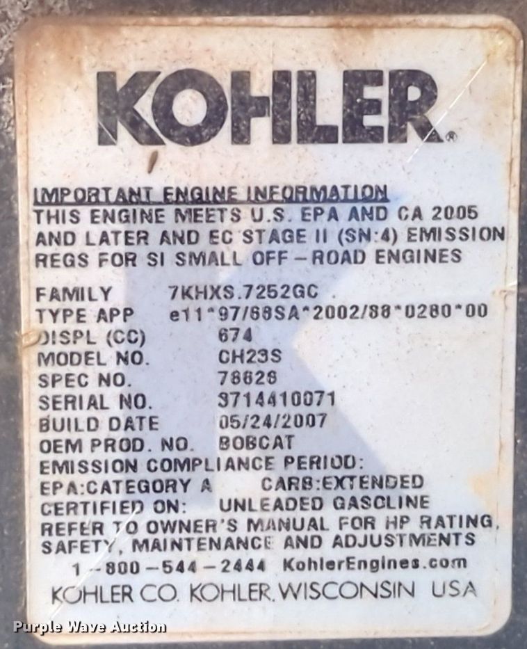 image for item LY9383 Miller Bobcat 225  welder/generator