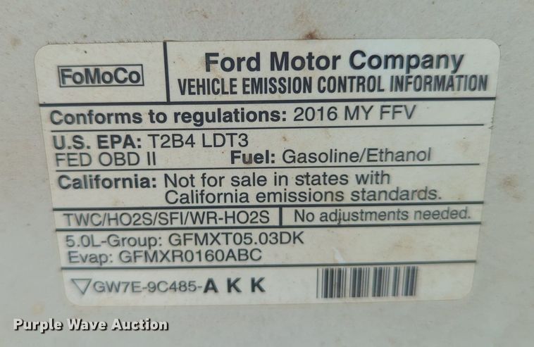 image for item LY9385 2016 Ford  F150 SuperCab pickup truck