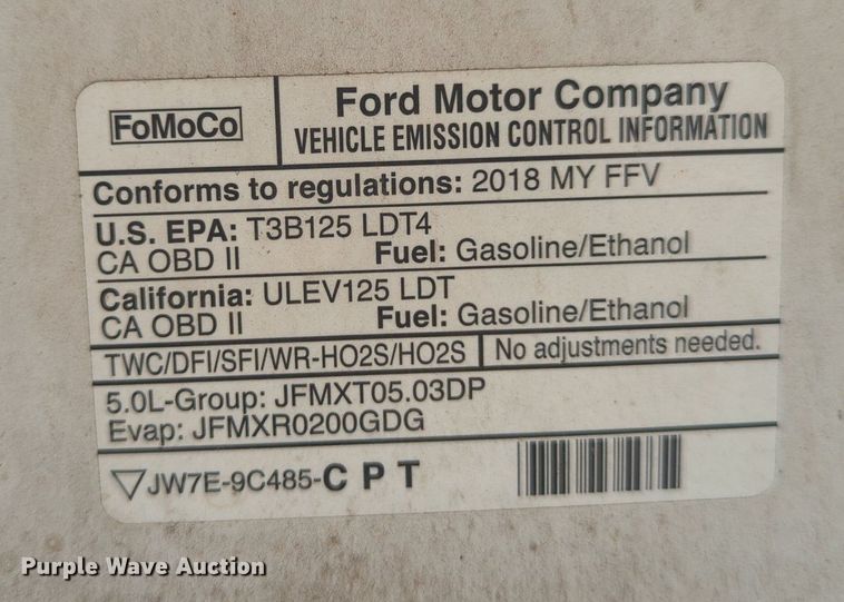 image for item LY9386 2018 Ford  F150 SuperCab pickup truck