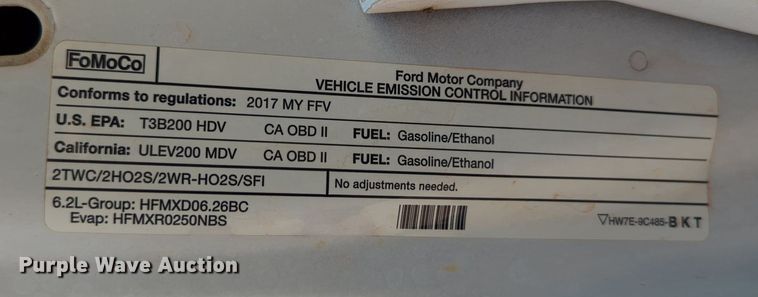 image for item LY9387 2017 Ford F250 Super Duty  SuperCab pickup truck