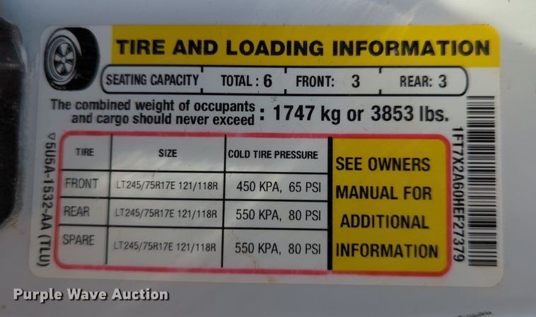 image for item LY9387 2017 Ford F250 Super Duty  SuperCab pickup truck