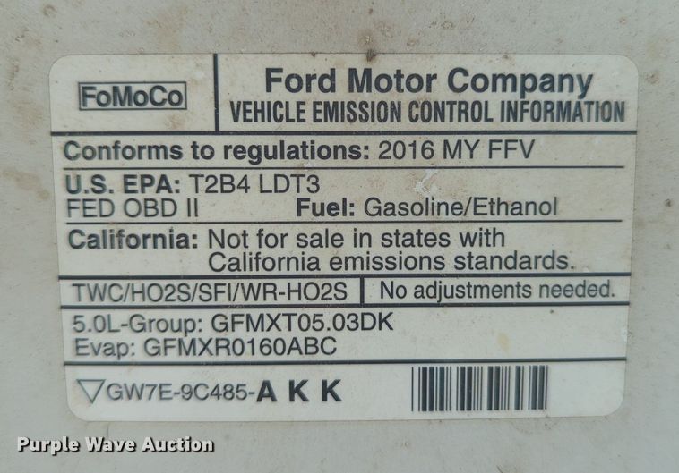 image for item LY9388 2016 Ford F150 SuperCab pickup truck