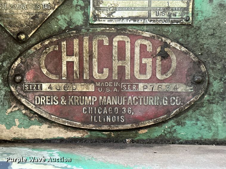 image for item ML9171 Chicago 406D  press brake