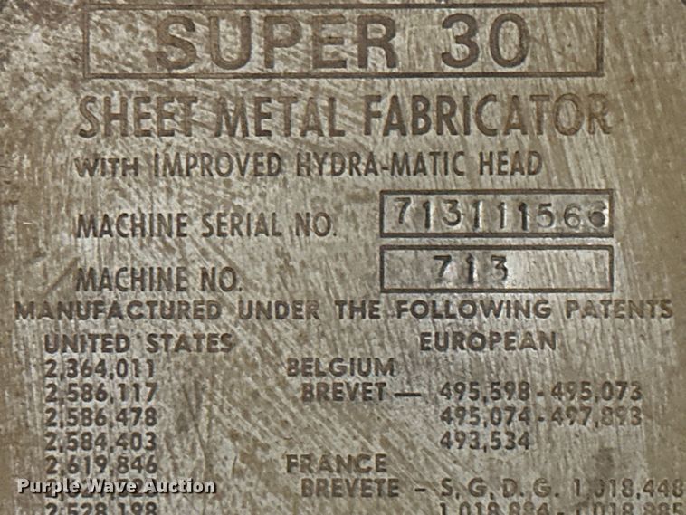 image for item ML9173 Strippit Super 30/30  punch