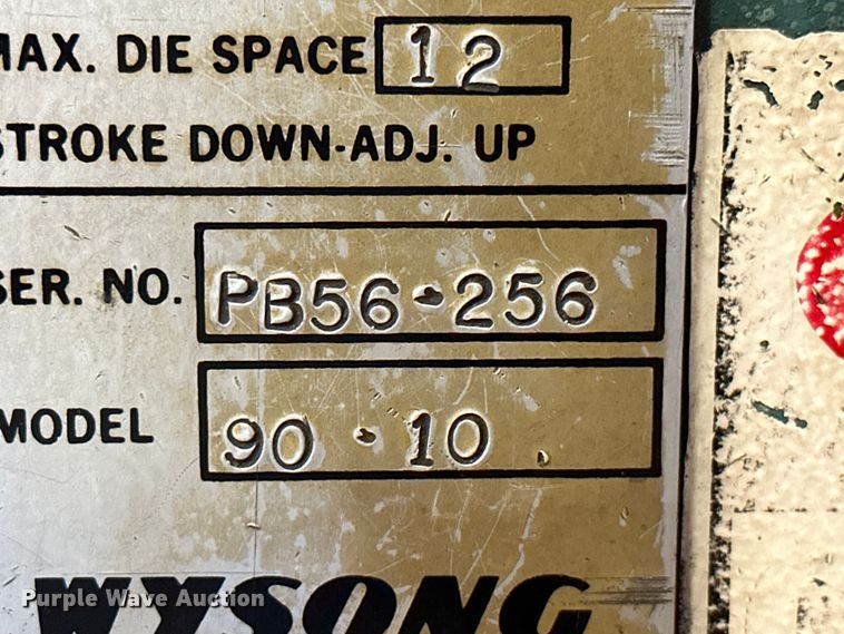 image for item ML9174 Wysong 90-10  press brake