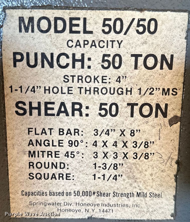 image for item ML9175 Honeoye Model 50/50  shear