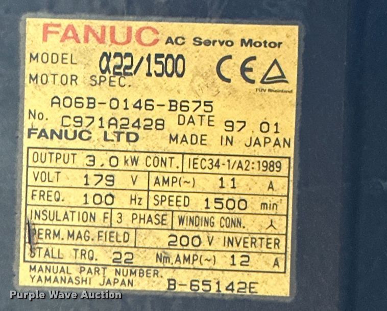 image for item ML9176 (2) Fanuc S-420iF six-axis robots