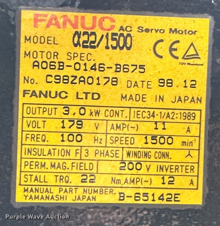 image for item ML9176 (2) Fanuc S-420iF six-axis robots