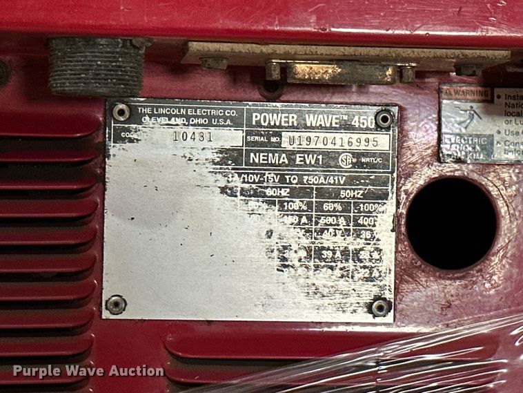 image for item ML9178 (4) Lincoln Electric PowerWave 450 robotic power sources