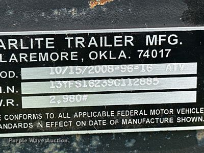 image for item ML9200 2009 Starlite  utility trailer