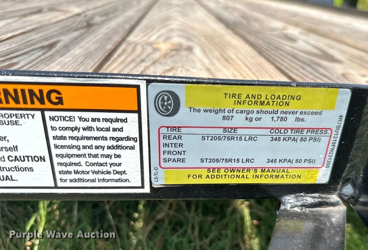 image for item ML9205 2023 TopHat Trailers  utility trailer