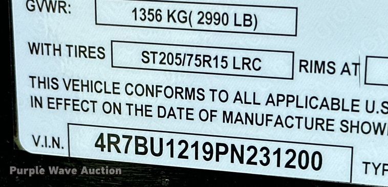 image for item ML9205 2023 TopHat Trailers  utility trailer