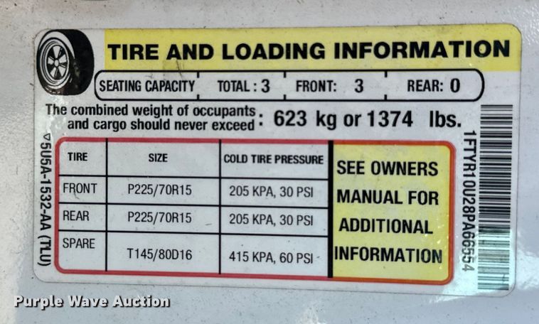 image for item ML9216 2008 Ford Ranger  pickup truck