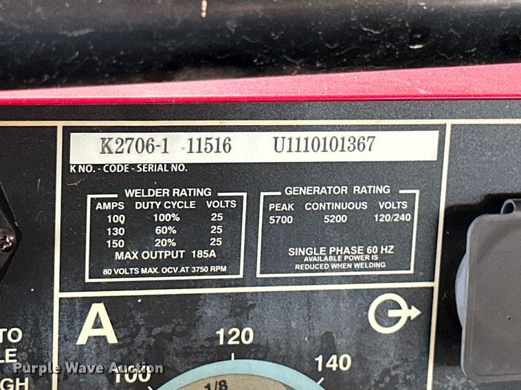 image for item ML9235 Lincoln Electric Outback 185  welder/generator