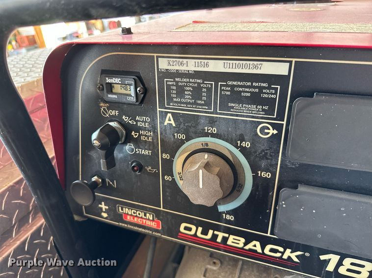 Lincoln Electric Outback 185 welder/generator in Girard, KS Item