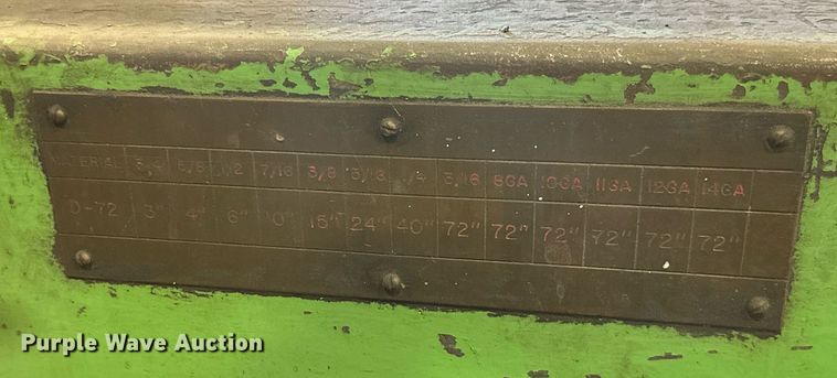 image for item ML9238 Wysong D-72  bending roller