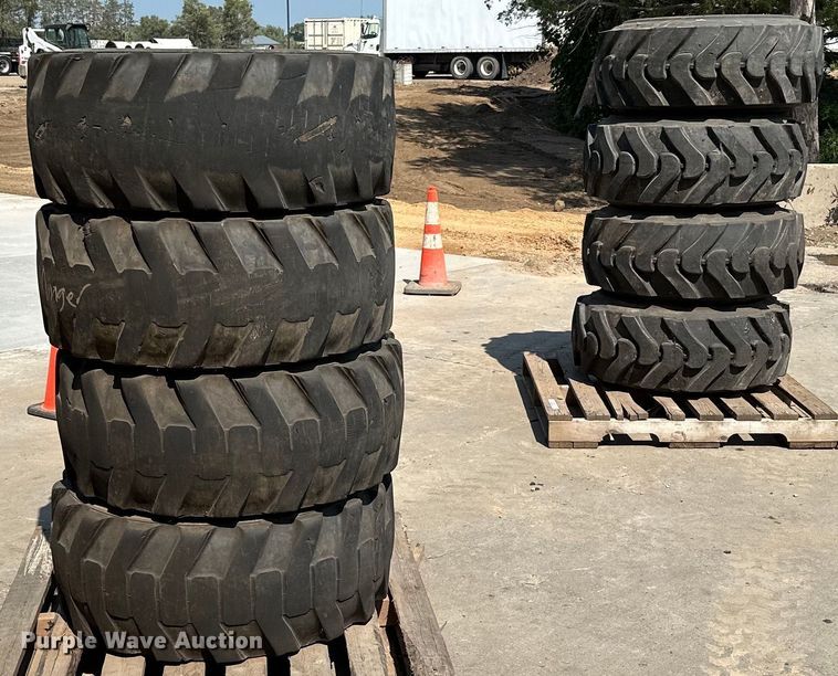 image for item MQ9374 (8) 14-17.5 NHS tires and wheels