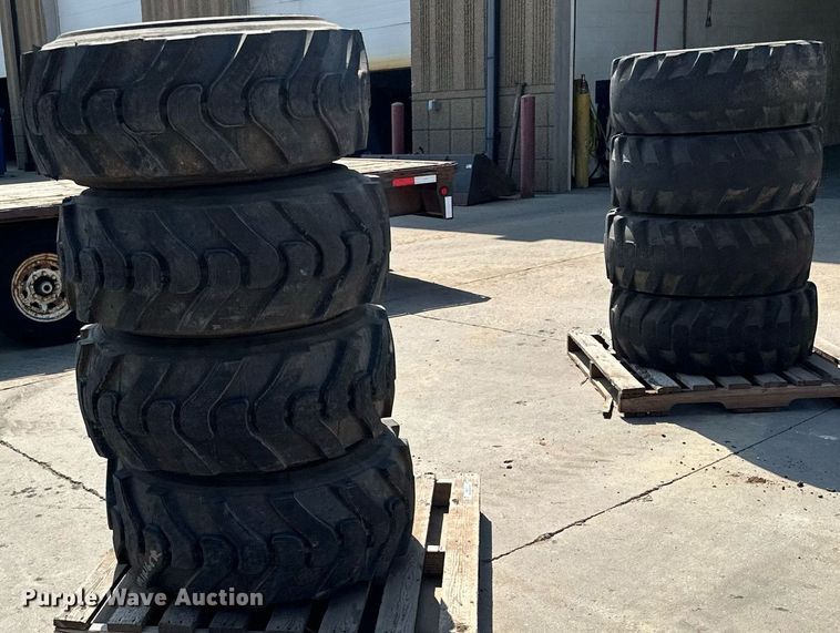 image for item MQ9374 (8) 14-17.5 NHS tires and wheels