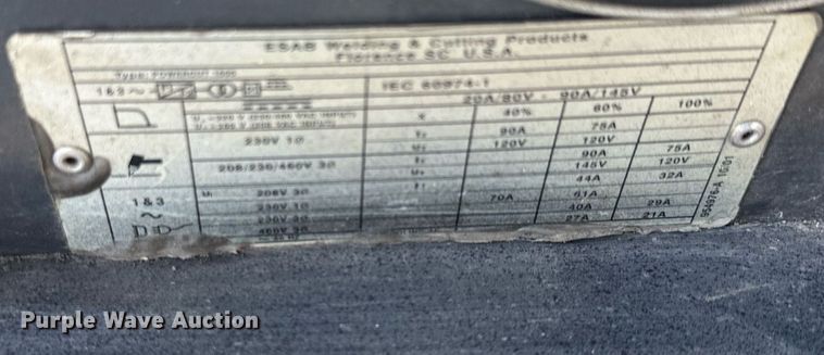 image for item MQ9375 Esab Powercut 1500  plasma cutter