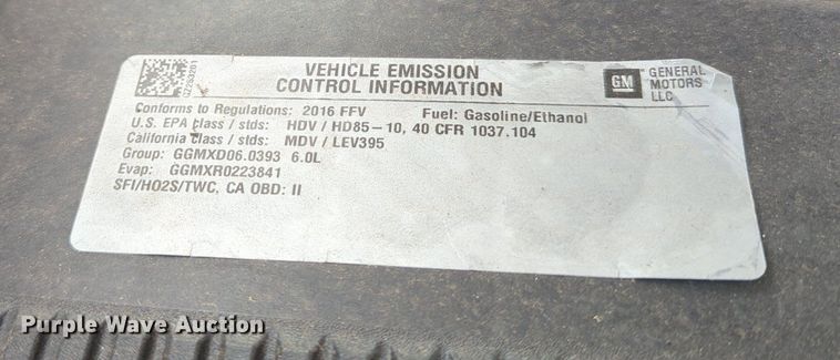 image for item MX9368 2016 Chevrolet Silverado 2500HD  pickup truck